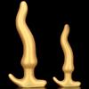 Golden Silicone Anal Plug Anal Hole Long-term Wearing Ultra Long Deep Anal Plug Anal Dilation Male and Female Masturbation