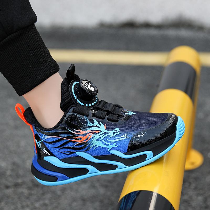 Children's Sports Shoes 2025 Spring and Autumn New Mesh Boys' Shoes Breathable Mesh Medium and Older Children's Casual Running Shoes