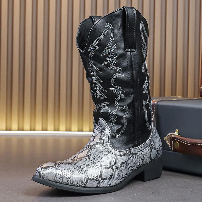 

Мужские кожаные ботинки большого размера, осенне-зимние, новые мужские кожаные ботинки, модные высокие кожаные ботинки, трендовые повседневные кожаные ботинки 38 серебряный