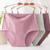 Plus Size High-Waisted Antibacterial Cotton Briefs for Middle-Aged & Elderly Women