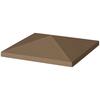 Tuinpaviljoenhoes 3x3 m van 600D Oxfordstof met Afvoergaatjes, Bruin