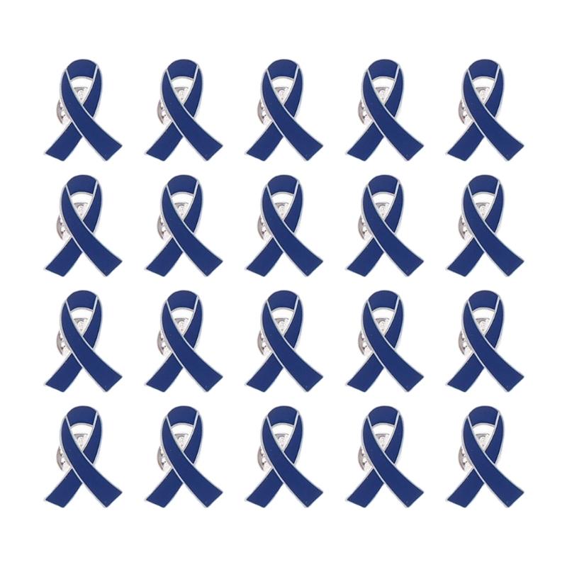 Spille per Corsage in Nastro di Lega per Volontari Confezione da 20 Pezzi Spilla per la Consapevolezza del Cancro Gioielli di Beneficenza Regalo