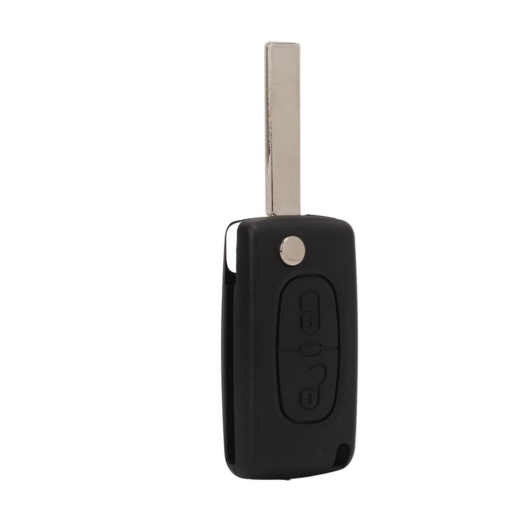 Flip Key Fob Case, 2 Buttons Black Easy To Carry, Peugeot 107 207 307