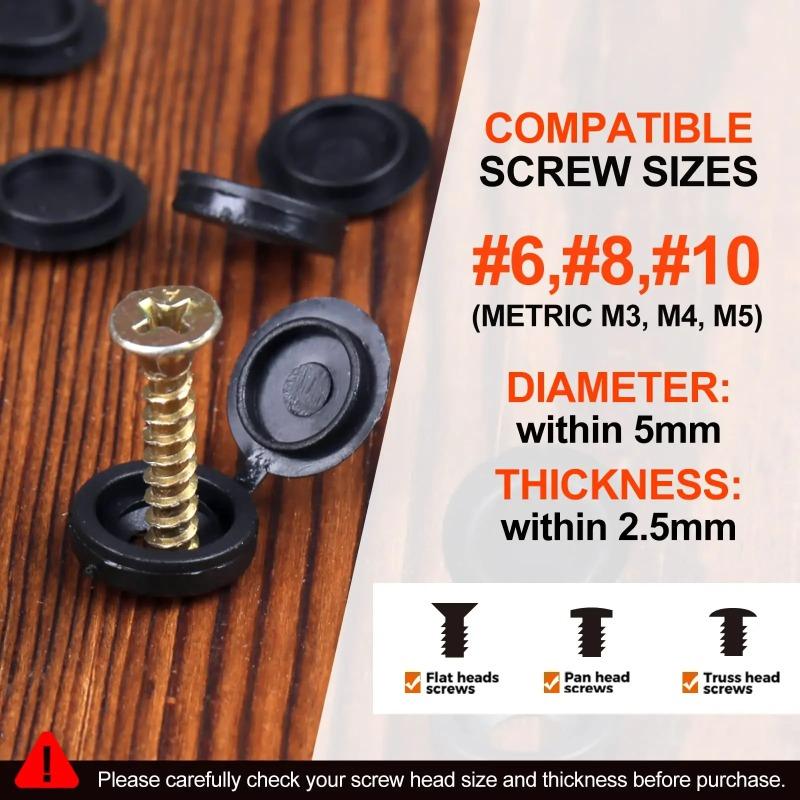 Nails Screw Caps Plastic Protective Covers 2 Colors Phillips Screw Decorative Cover Cross Screw Folding Cap