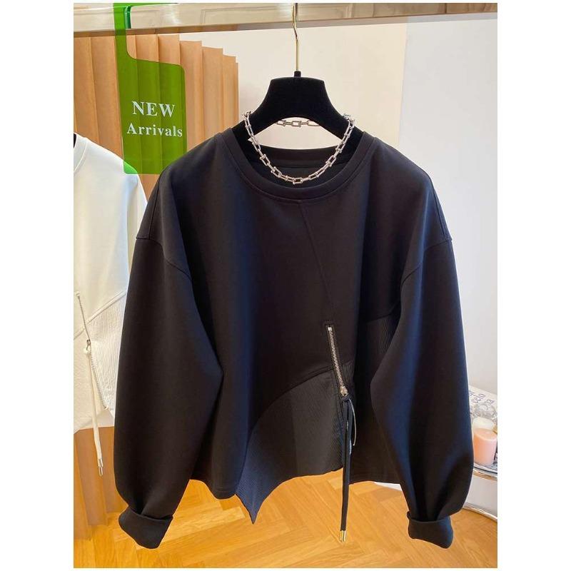 Women S Plus Size Loose Fit Irregular Design Sweatshirt