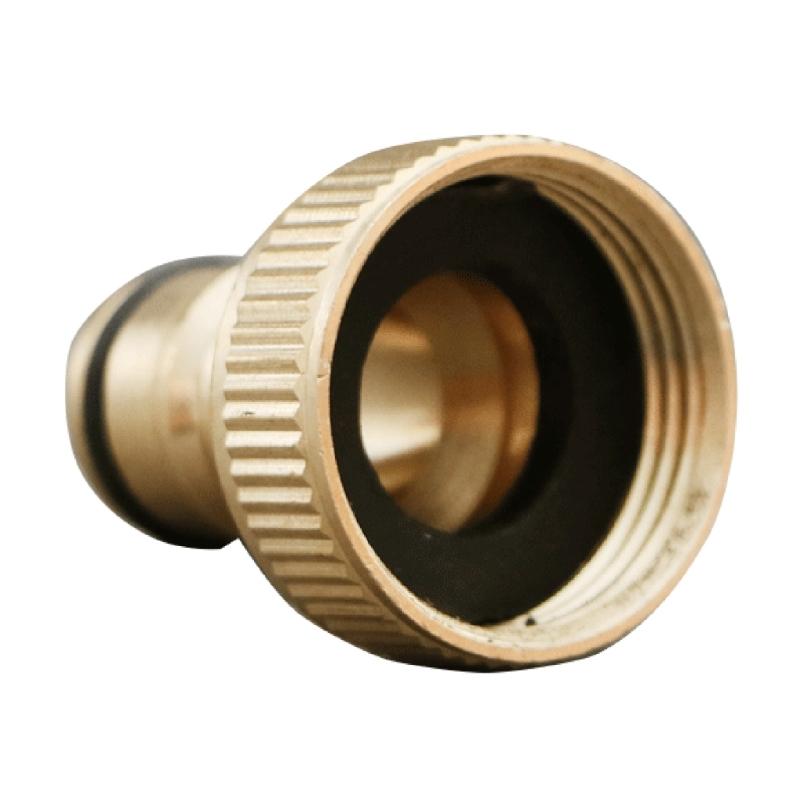 3/4" Brass Quick Connector 4pcs/set Garden Tap Adapter Thread Nipple for Garden Yard Car Washing Accessory
