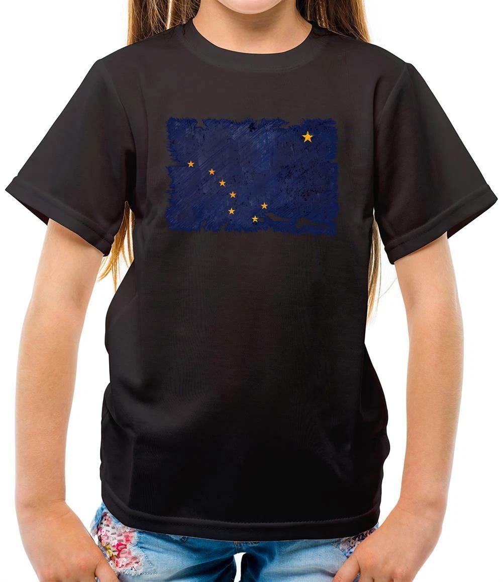Alaska Grunge Style Flag - Kids T-Shirt - Alaskan - Country - Travel - Flags 100
