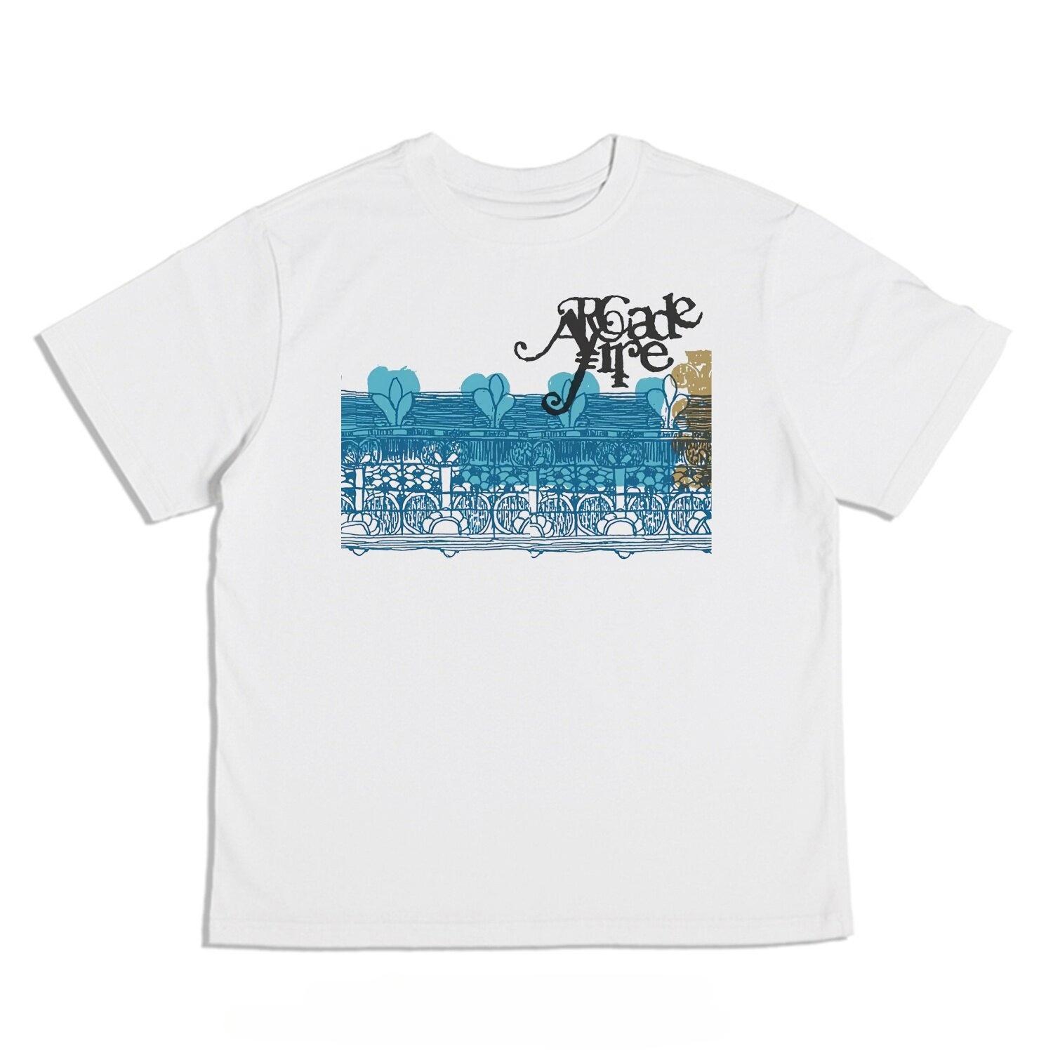

Digital Direct Injection Rock Arcade Fire Band Loose Printed ShortSleeved TShirt Cotton Loose Fit 4XL