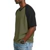 Men's Casual V-Neck Raglan Short-Sleeve Top