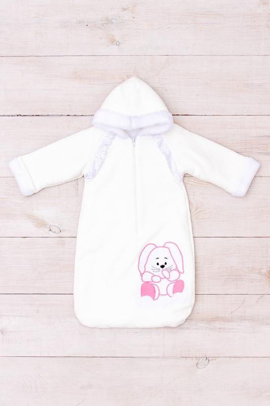 

Теплий стьобаний спальник з мереживом та вишивкою – Затишний капюшон та м яка підкладка, Демісезонний, 9761-054-22 HC 56 барбі рожевий колір