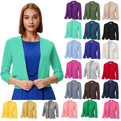 Autunno Autunno Lunghezza Bolero Festa Sera Retro Coprispalle Donne Maglia Apertura Davanti Corto Cappotto Top Taglie Forti