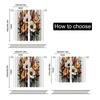 Filtering Curtains Excluding Rods Non Movable Without Batteries Floral Leaves Art Deco Use Bedrooms Set Of 2 Made Polyester Sleeping Area Decor