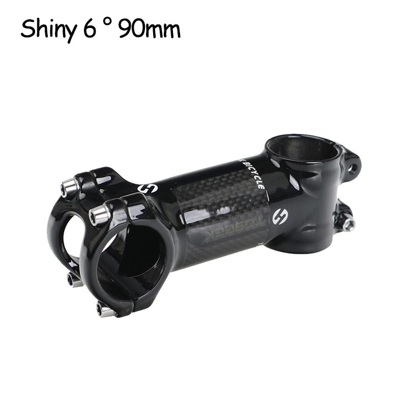 TOSEEK Fahrradlenker Vorbau Carbon Aluminium Rennrad MTB Bike Vorbau Ultraleicht 31.8 MTB Power 6/17 Grad Fahrradtisch Radsportteil