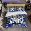 Canterbury-Bankstown Bulldogs Fantasia Microfibra Set Biancheria da Letto 3 Pezzi Decorazione Copripiumino Set Per Camera da Letto Uso Domestico
