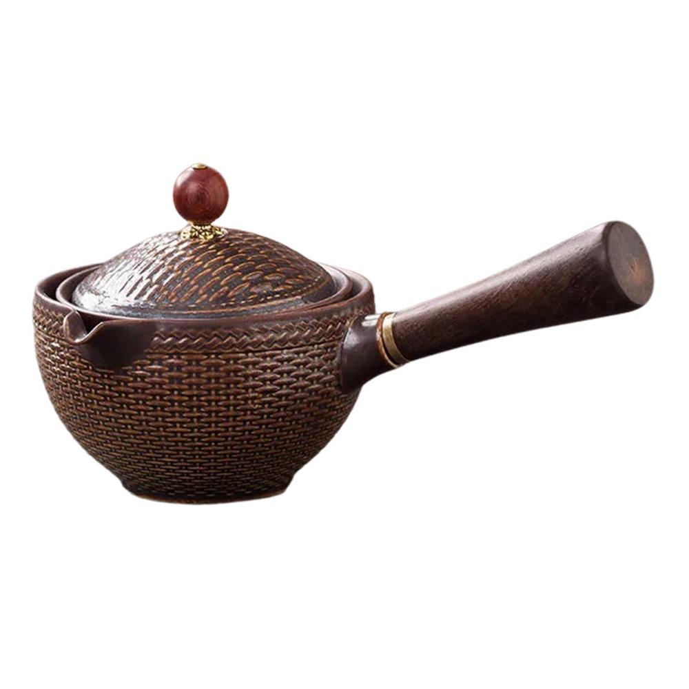 360 Rotation Tea Maker and Infuser Ceramic Tea Cup for Puer Porcelain Chinese Gongfu Tea Cup Flowers Exquisite Shape