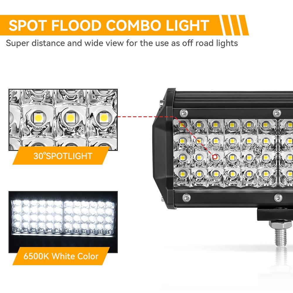 7 Inch Square Spot Pods Light Bar High/Low Beam waterproof 4inch Led Work Driving Lamp For Truck Off Road SUV UTV ATV Fog LED