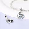 Charms Platacat Catching Fish Blue Zircon Pendants Fit Originalbracelets Charms For Women Jewelry Diy Making Gifts
