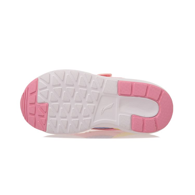 Li Ning Sports Lifestyle Series Non-Slip Wear-Resistant Casual Shoes Kids Sneakers Pink Blue YKAP148-32