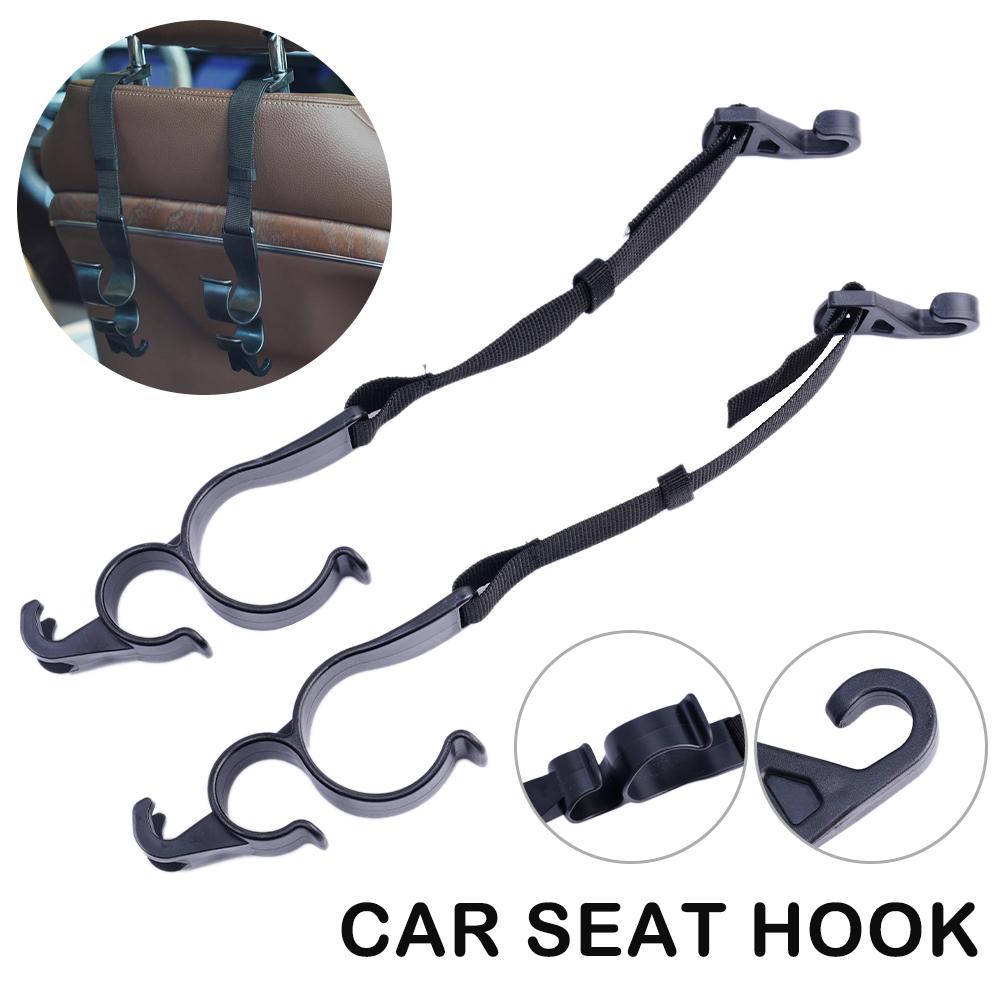 2pcs Back Seat Hook Car Trunk Storage Hook For Bag Umbrella Fishing Rod Holder Universal Seat Back Organizer Bracket