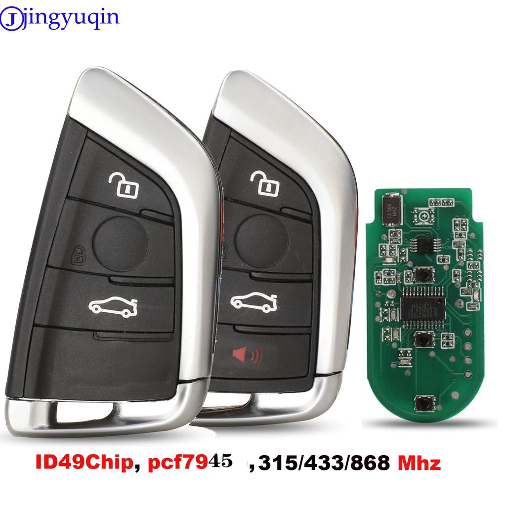 Jingyuqin 3/4 Tasten Smart Fernbedienung Autoschlüssel 315/ 434/868Mhz Für BMW CAS4 CAS1 2 3 4 5 6 7 X5 X6 CAS4+ FEM 2011-2017 pcf7945
