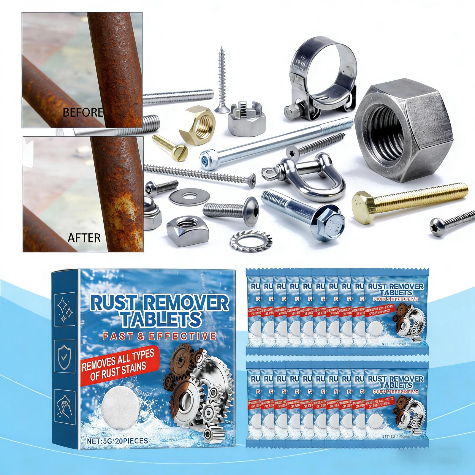 Removal And Cleaning Effervescent Tablets - Multi-Purpose Effervescent Tablets For Cleaning, Metal, And Household Cleaning One Size