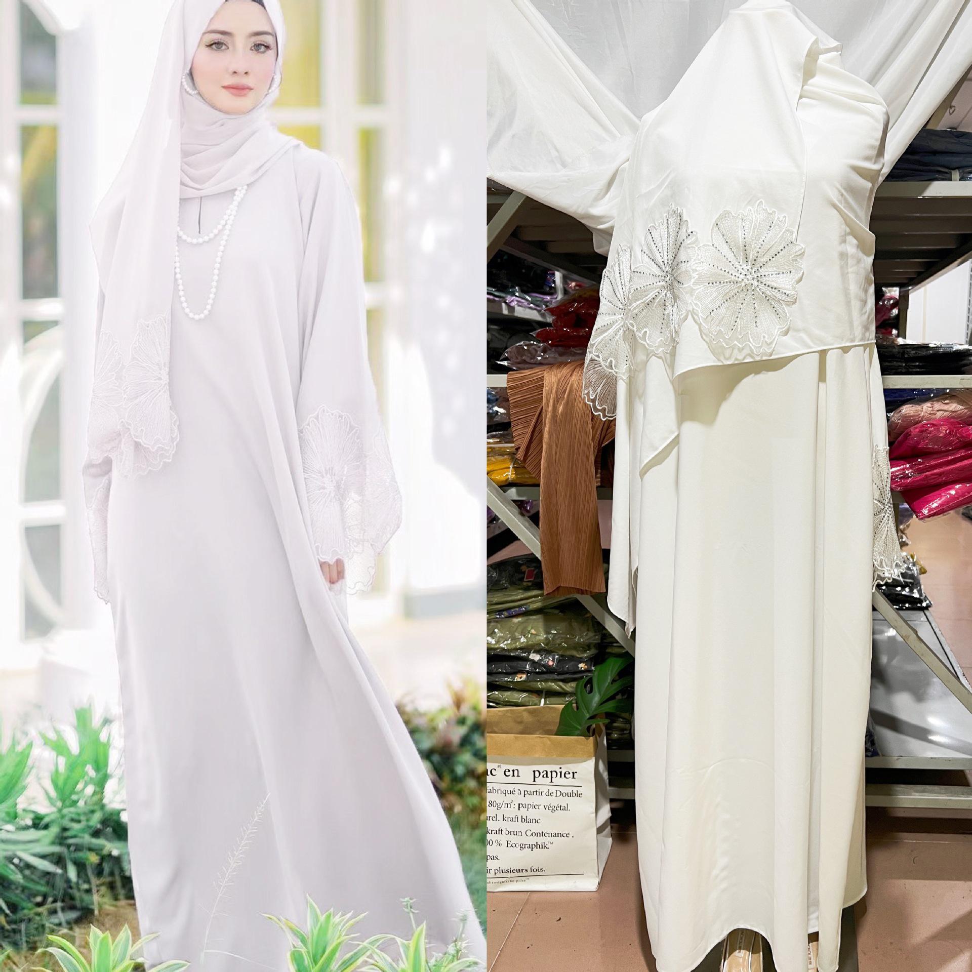 

M189 Women s Middle Eastern Four-Color Muslim Dress with Headscarf 3XL