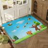 C-Curious Mokey G-George Floor Mat Soft Thickened Absorbent Non-Slip Bedroom Living Room Door Mat Home Decor Flannel Rugs
