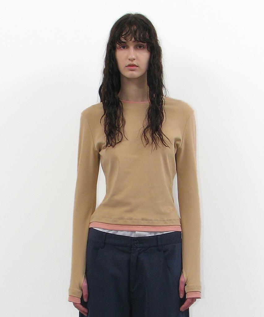 PARTIMENTO WOMEN Pw Double Layered Long Sleeve Tee_12 Colors