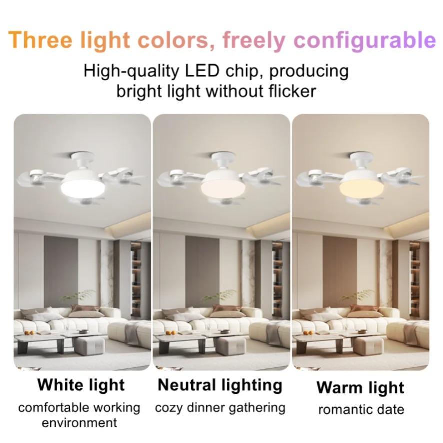 Rotatable 3in1 Ceiling Fan with Remote Control Lighting Lamp E27 E14 B22 GU10 Converter Base Lighting Base Bedroom Living Room
