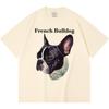 230GSM 100% Cotton T-Shirt French Bulldog-1 Print Tees Funny Harajuku Style Combed Cotton Tshirt