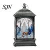 Exquisite Gift for Friends Vintage Christmas Lantern Night Light, Rectangular Glowing Tabletop Decor Warm Atmosphere Light Mantel Party, Flameless LED