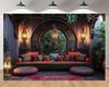 Luxury Boho Moroccan Tapestry Wall Hanging Islamic Arch Decor Panel Ethnic Mediterranean Bohemian Room Decoration