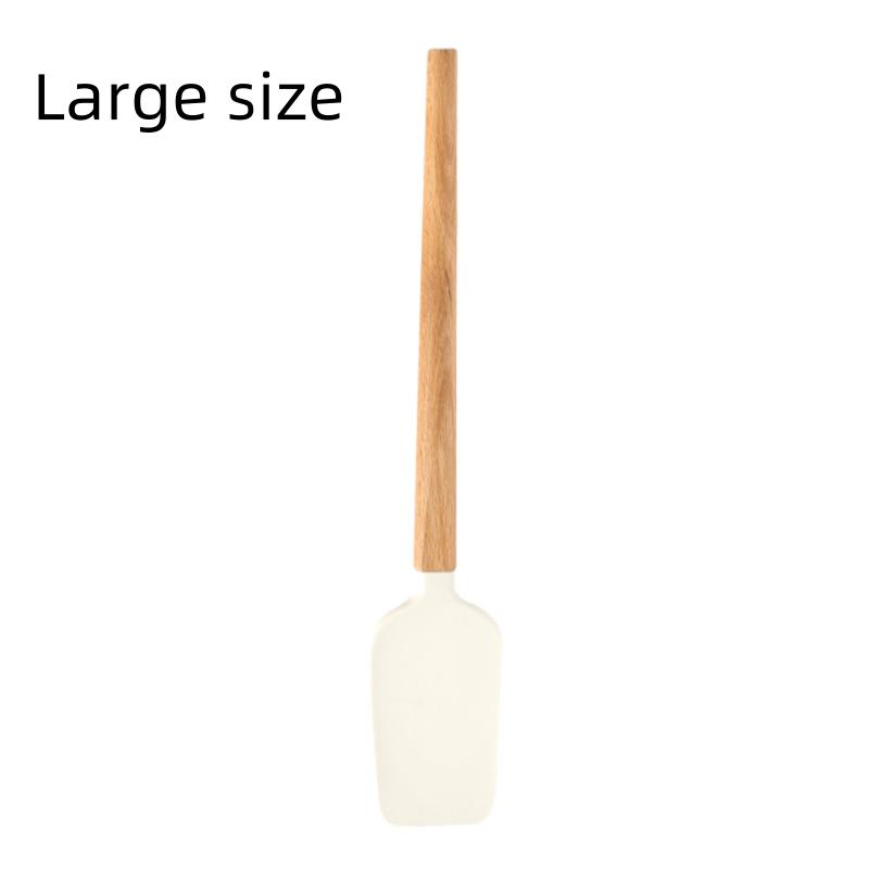 White Silicone Cream Spatula Non-stick Pastry Blenders Wood Handle Chocolate Butter Baking Scraper Kitchen Cake Mixer  Kitchenware Set