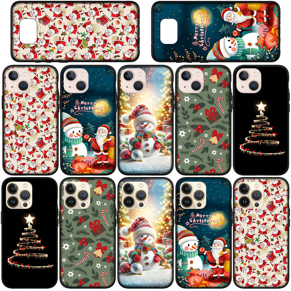 Phone Case for iPhone 17 16 15 Plus Huawei P30 P20 Lite Redmi Note 14 12 11 13 Pro Max OPPO A60 A80 A40 A18 A38 Santa Claus Merry Christmas Tree Cover