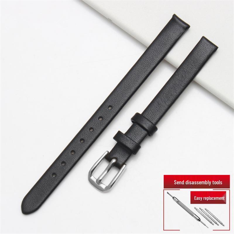 Damski miękki skórzany pasek do zegarka bransoletka - Opcje brązowy/czarny