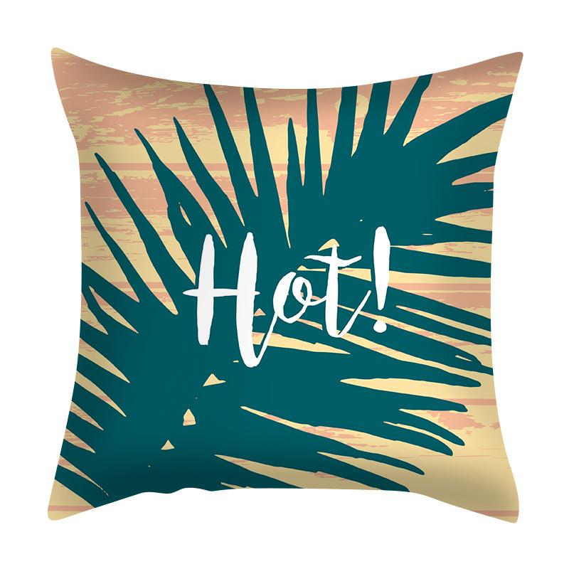 Summer Beach Scenery Cushion Cover Turquoise Pillowcase Polyester Sofa Chair Waist Hold Pillowcase Modern Home Decor 45x45cm