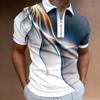 Men's Fashion Striped Zipper Polo Shirt – Short Sleeve Casual Top