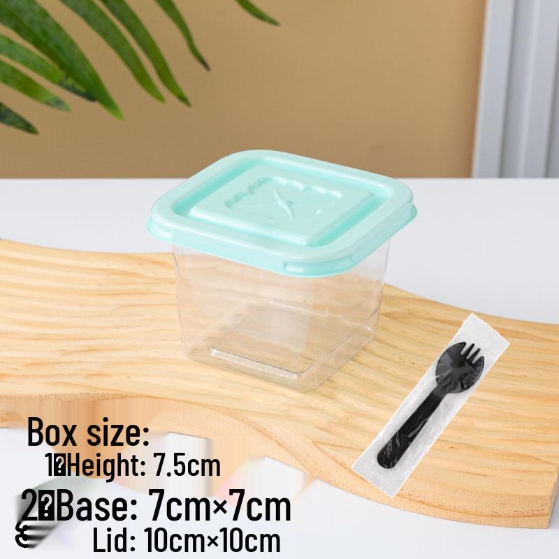 Square Mousse Soy Milk Cake Box: Wooden Cup Packaging for Tiramisu and Dessert Baking