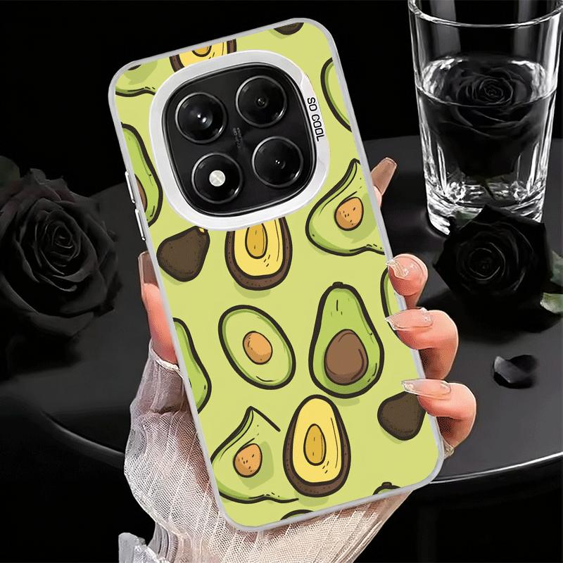 Cartoon Niedliche Avocado Weiche Handyhülle für Samsung Galaxy S24 S25 FE S26 Edge S23 Ultra S22 Plus S21 + Stoßfeste Abdeckung Rückschale