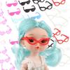 20Pcs Fashion Doll Glasses Dollhouse Miniature Colourful Glasses Eyewear Cool Eyeglasses Doll Decor Accessories Toy Kid Gifts