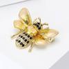 Crystal Honeybee Brooch Pin Rhinestone Bee Brooches Gold Tone Jewelry Gift Party