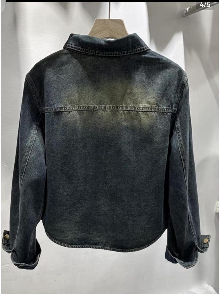 Fall/Winter Women's Retro Korean-Style Loose Denim Long-Sleeve Shirt Jacket