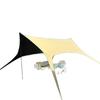 Hexagonal Waterproof Camping Canopy Tent with Sun Protection and Black Glue Coating