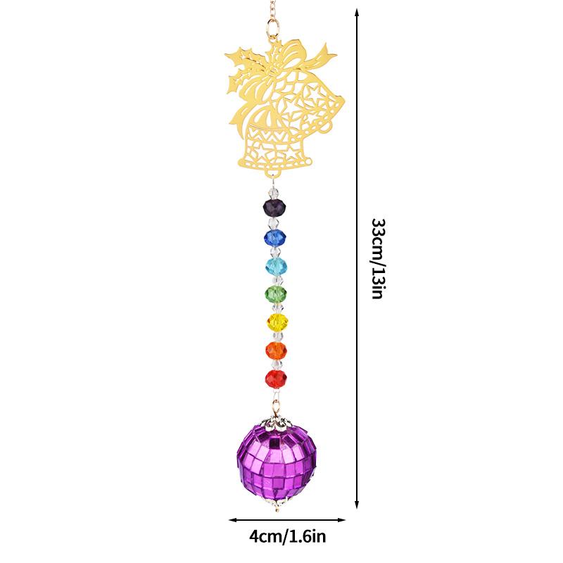 Crystal Spiral Wind Chime Prism Sun Light Catcher Rotating Hook Wind Spinner Pendants Home Nursery Garden Yard Hanging Decor