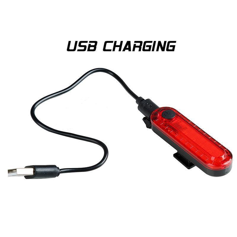 USB Rechargeable High-Brightness Bicycle Taillight for Mountain Bikes