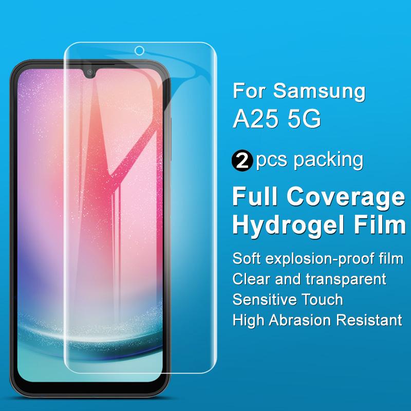 

IMAK 2Pcs/Set Hydrogel Film III for Samsung Galaxy A25 5G (Global) (161.0 x 76.5 x 8.3mm) TPU Screen Protector Anti-scratch Screen Film