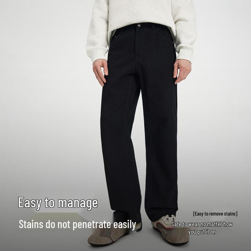 NVG·YOUNG Men's Brushed Cotton Straight-Leg Casual Pants