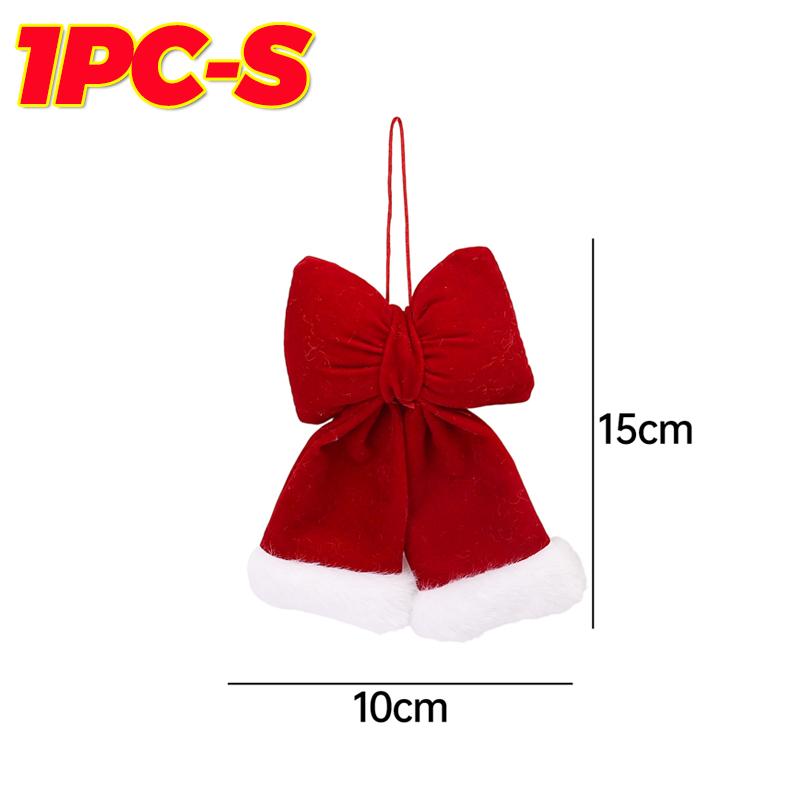 

Christmas Red Velvet Bows DIY Wreaths Door Windows Ornaments Xmas Tree Hanging Pendants Home Wedding Party Decoration Supplies As showns