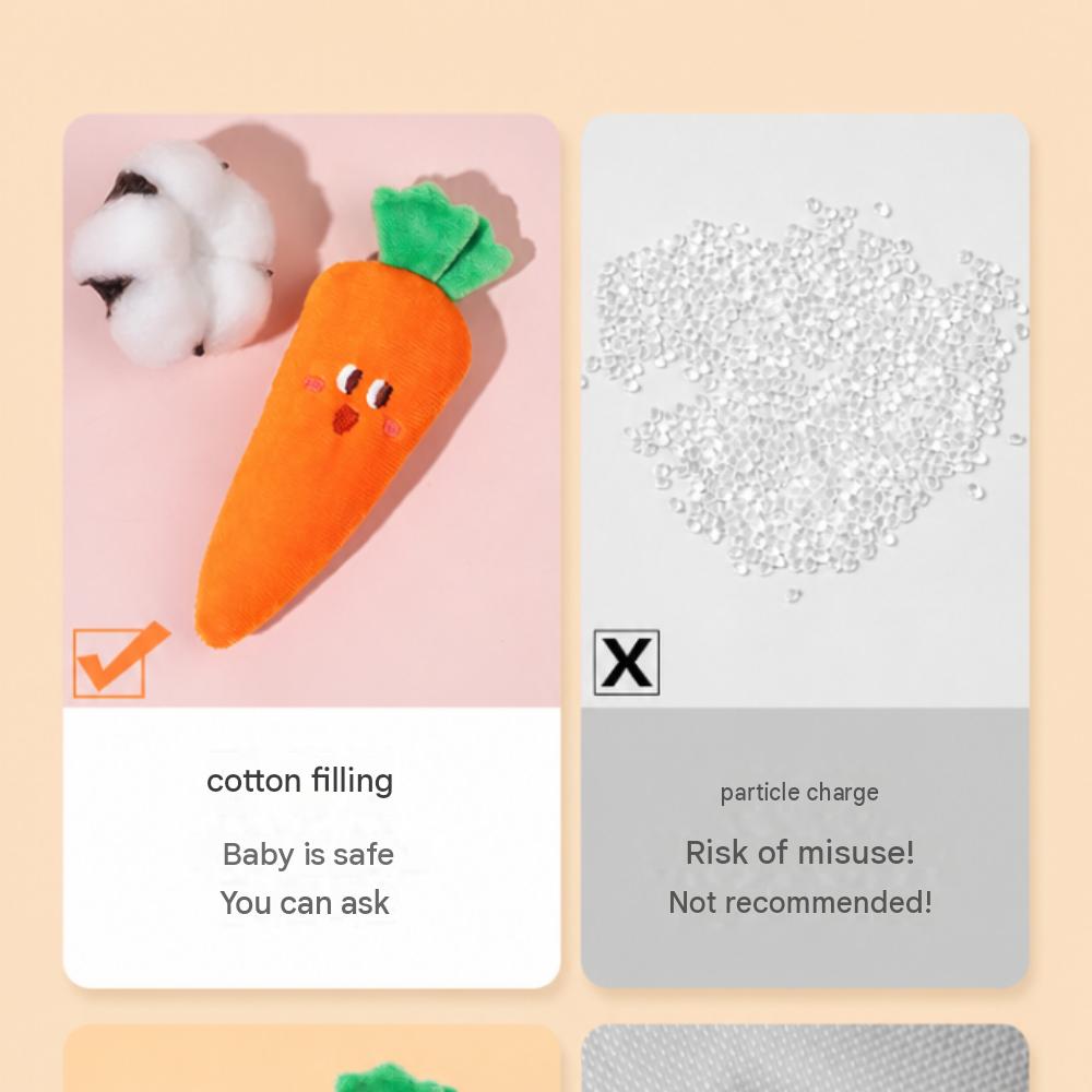Infant Startle-Reflex Soothing Hand-Grip Toy for Sleep (1Banana, 1Carrot)
