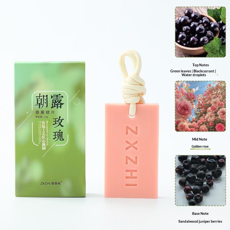 1Pc Home Aromatherapy Gift Gift Longjing Aromatherapy Wax Tablet Pendant Wardrobe Bedroom Air Freshness Solid Freshener